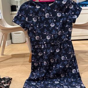 Floral Print Navy Dress Short sleeve dress Loft 00p